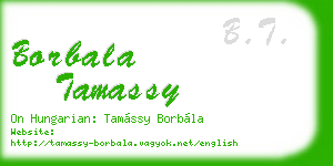 borbala tamassy business card
