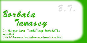 borbala tamassy business card